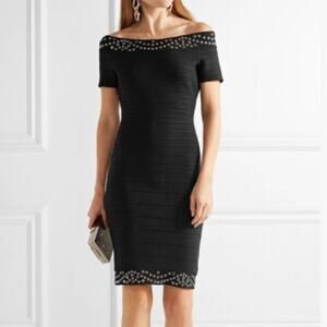 Herve Leger | Dresses | Herv Lger Sweetheart Flare Bandage Dress Bright  Blue | Poshmark